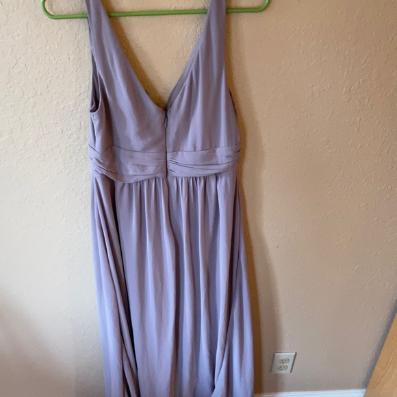 Mauve purple pastel floor length Lulu’s bridesmaids dress - Picture 7 of 7